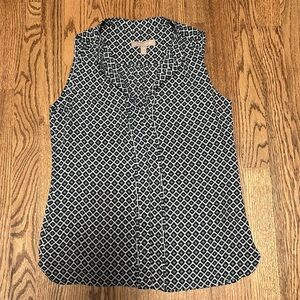 Banana Republic Blouse with Mandarin Collar